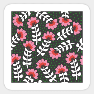 Camelita Retro Folk Flowers Sticker